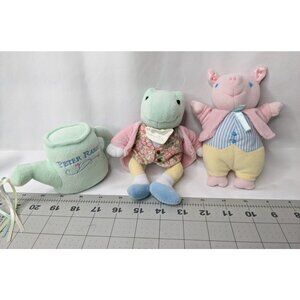 Luv n Care Peter Rabbit Plush‎ Lot Pig Frog Teapot Stuffed Animal Toy
